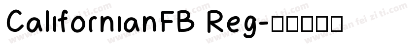 CalifornianFB Reg字体转换